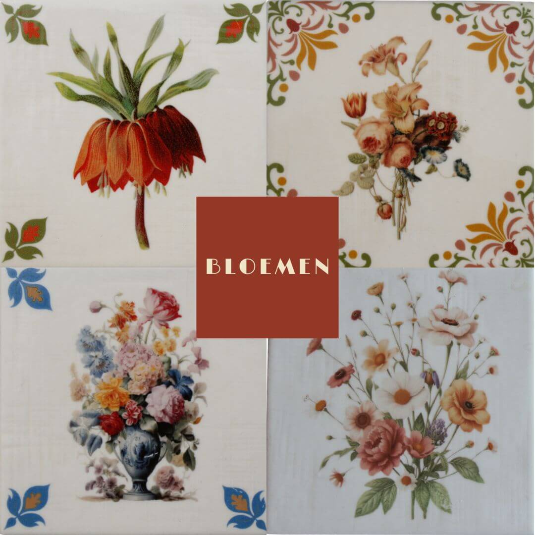 bloemen tegeltjes-handgemaakt bloemen tegeltjes-handgemaakt