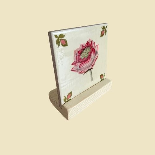 leuk tegeltje met lotusbloem-studio tegel