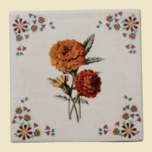 bloemen rood bruin-studio tegel