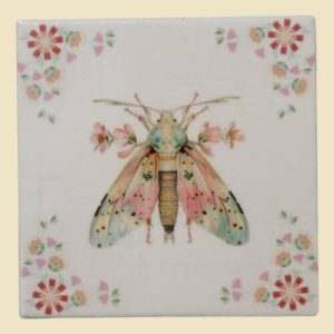insect roze tegeltje-studio tegel
