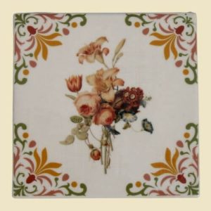 vintage bosje bloemen-studio tegel