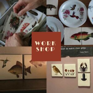 workshop tegeltjes en servies decoreren