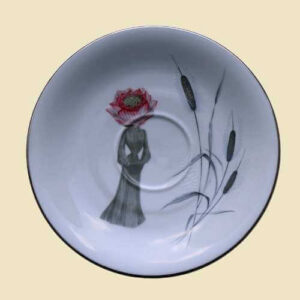 Leuk wandbord voor aan de muur- flower lady lotusbloem