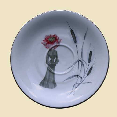 Leuk wandbord voor aan de muur- flower lady lotusbloem